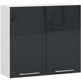 AKORD VISIČNI KUHINJSKI KABINET OLIVIA V 80cm BELO-GRAFITNI SIJAJ H720, (21713666) Cene
