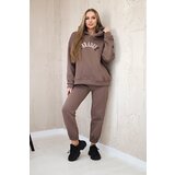 Kesi Cotton set with embroidered Paradise mocca inscription | Shoptok.si