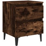  Noćni ormarići s metalnim nogama 2 kom boja hrasta 40x35x50 cm | shoptok.hr