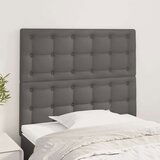  Posteljno vzglavje 2 kosa sivo 80x5x78/88 cm umetno usnje, (20938718) | Shoptok.si