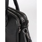 Shelvt Black classic women's handbag with three compartments | shoptok.hr