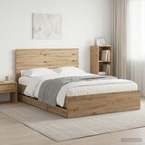  Bed Frame with Storage and Headboard Artisan Oak 160 x 200 cm | shoptok.hr