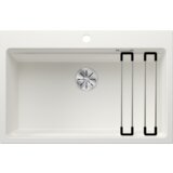 Blanco sudoper ETAGON 8 InFino SILGRANIT pribor inox nosači, bez dalj. upr. - GLEČER BIJELA | shoptok.hr