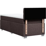  Krevet s oprugama i madracem tamnosmeđi 90 x 200 cm od tkanine | shoptok.hr