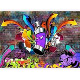 Artgeist Foto tapeta - Graffiti: Colourful attack 100x70 Standard Slike