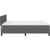 vidaXL Postelja z Box Springom z Vzmetnico Temno Siva 160x200 cm Tkanina | Shoptok.si
