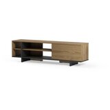 Marckeric Črna/v naravni barvi TV omarica v hrastovem dekorju 160x44x36 cm Cequoia – | Shoptok.si