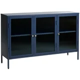 Plava metalna vitrina Bronco, visina 85 cm