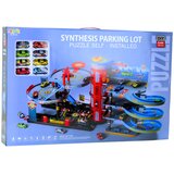 Lean Toys Parkiralište s automobilima, staza na 4 razine, 8 metalnih vozila, naljepnice | shoptok.hr