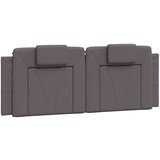 vidaXL Vzglavna stranica siva 120 cm umetno usnje, (21048581) | Shoptok.si