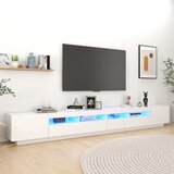 The Living Store TV omarica z LED lučkami bela 300x35x40 cm - TV Omarica, (21375167) Cene