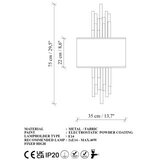 Opviq Zidna lampa Axis-15103, 35x75x10cm, IP20, Crno-smeđa | Eponuda.ba