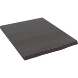 vidaXL Stenska polica temno siva 40x50x2 cm obdelana trdna hrastovina Cene