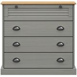  Ladičar VIGO sivi 80 x 40 x 76 cm od masivne borovine | shoptok.hr