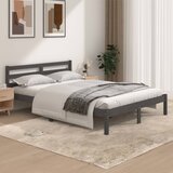  Za krevet od masivne borovine 135x190 cm sivi 4FT6 bračni | shoptok.hr