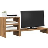vidaXL Stalak za monitor sa stolnim organizatorom boja hrasta drveni | shoptok.hr