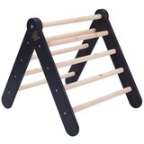 MeowBaby Trikotnik iz črnega borovega lesa 60x60x60 cm Montessori - | Shoptok.si