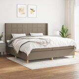 Maison Chic Box spring postelja - Vzmetna postelja z vzmetnico taupe 200x200 cm blago SL20090, (21880152) | Shoptok.si
