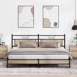 Metalni Kovinski posteljni okvir brez vzmetnice sonoma hrast 200x200 cm, (21829220) | Shoptok.si