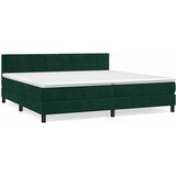  Krevet s oprugama i madracem tamnozeleni 200x200 cm baršunasti | shoptok.hr