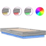 Maison Chic Posteljni okvir - Enojna postelja - Postelja za odrasle z LED lučkami siva sonoma 100x200 cm-J9238, (21762301) Cene
