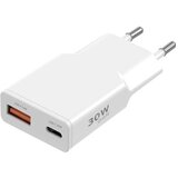Winner Group - GaN punjač 1x USB-A + 1x USB-C 30W beo Cene