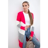 Kesi Cardigan sweater with straps raspberry+ecru | shoptok.hr