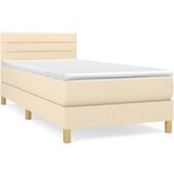 Maison Chic Box spring postelja - Vzmetna postelja z vzmetnico krem 100x200 cm blago SL19381, (21885191) Cene