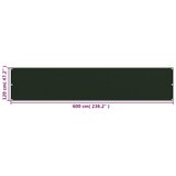 Balkonski zastor tamnozeleni 120 x 600 cm HDPE | shoptok.hr