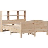 vidaXL Knjižna postelja brez vzmetnice 135x190 cm trdna borovina | Shoptok.si