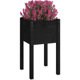  Vrtna sadilica crna 40 x 40 x 70 cm od masivne borovine | shoptok.hr