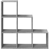 vidaXL Pregrada s knjižno omaro 3-nadstropna siva sonoma 99x29x99 cm | Shoptok.si