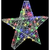 vidaXL 3D zvezda med 50 LED večbarvno 55 x 53.5 x 10 cm Akril | Shoptok.si