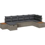  Sjedeća garnitura za vrt s jastukom 7 pcs Siva Poli ratan 55 x 62 x 69 cm | shoptok.hr