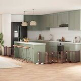 vidaXL Ograda za pse z vrati zložljiva 12 panelov rjava 600 cm les Cene