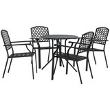 Maison Chic Vrtni stoli - Stol za vrt 5 kosov antracit prašno barvano jeklo JS1684, (21878149) | Shoptok.si