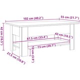  Stolić za kavu boja staro drvo 102x55x42 cm konstruirano drvo | shoptok.hr
