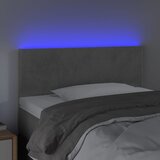  LED uzglavlje svjetlosivo 100x5x78/88 cm baršunasto | shoptok.hr