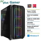 PCPLUS Gamer Ryzen 7 9700X 32GB 2TB SSD RX 9070XT Windows 11 Home gaming namizni računalnik Cene