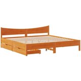 vidaXL Posteljni okvir s predali voščeno rjav 180x200cm trdna borovina, (21321642) | Shoptok.si