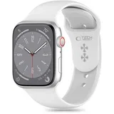 SILICONE narukvica za APPLE WATCH 6 / 7 / 8 / 9 / 10 / SE (40 / 41 / 42 MM) WHITE