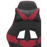  Okretna igraća stolica s osloncem crna i boja vina umjetna koža | shoptok.hr