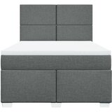 Krevet s oprugama i madracem tamnosivi 140x190 cm od tkanine | shoptok.hr