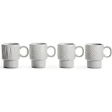 coffee & More espreso skodelica bela, 4 delni set