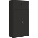 Ormarić za spise crni 90 x 40 x 180 cm čelični | shoptok.hr