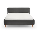 Meise Möbel Antracitno sivi tapecirani bračni krevet s prostorom za pohranu s podnicom 140x200 cm Mattis – | shoptok.hr