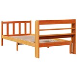 vidaXL Okvir kreveta s uzglavljem voštano smeđi 100x200 cm od borovine | shoptok.hr
