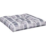  Jastuk za palete sivi karirani 80 x 80 x 12 cm od tkanine | shoptok.hr