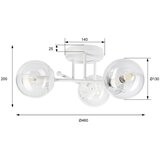  Plafonski luster MALENA 3xE14/5W/230V bela/prozirna | Eponuda.com