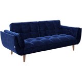 Playboy ZOFA S POSTELJNO FUNKCIJO, modra tekstil | Shoptok.si